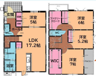 福岡市東区奈多3丁目1期　４号棟の間取り
