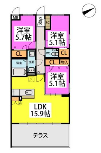 ステラガーデン【キャッシュバック対象物件】の間取り