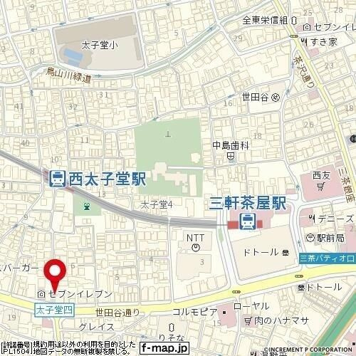 アーバイル三軒茶屋の地図