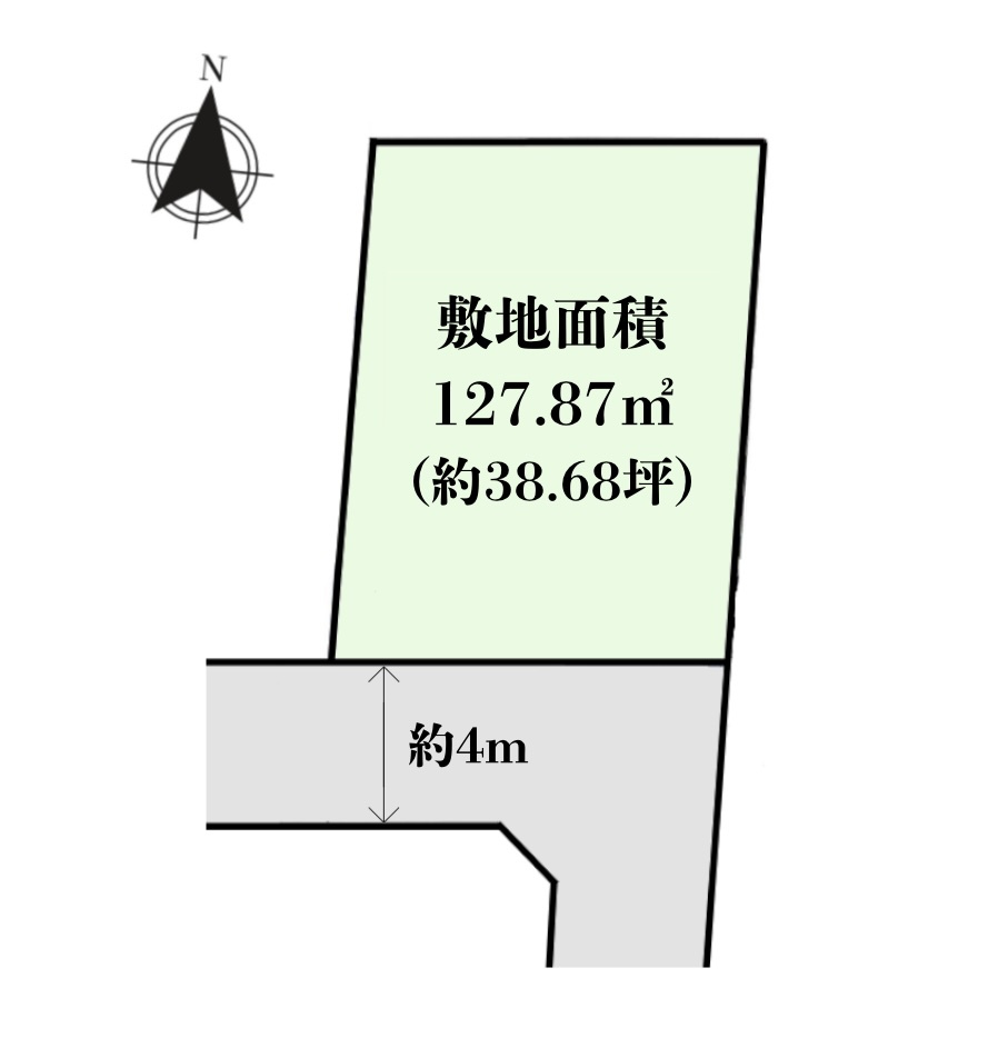 目黒区平町２丁目の売地の区画図