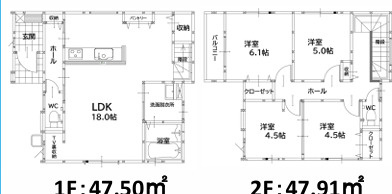 福岡市中央区輝国2丁目3期　1号棟　の間取り