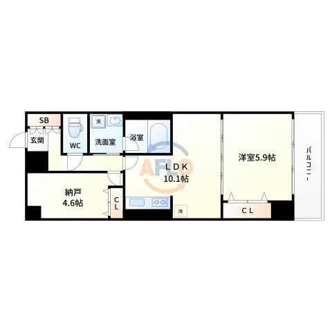 ルーエ江坂の間取り