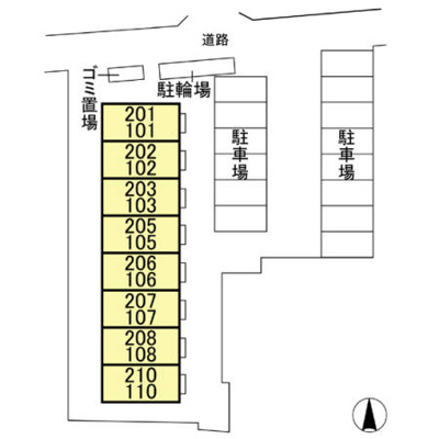 【区画図】 | アヴェニュー-野崎2丁目-