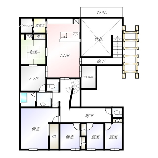 【間取り】 | 堀池店舗付き戸建 | 2階