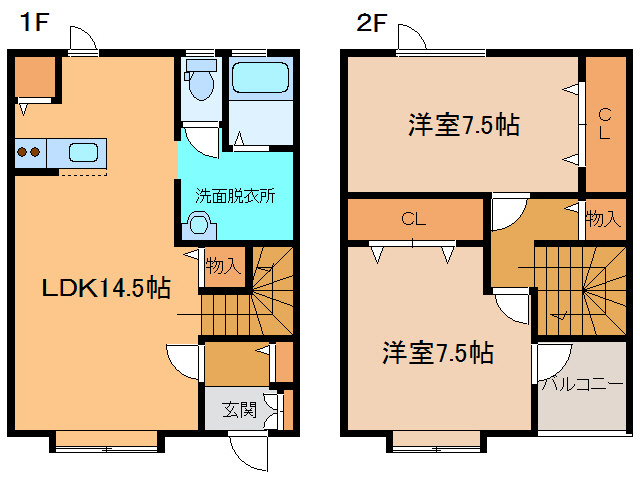 寿メゾネットⅤの間取り