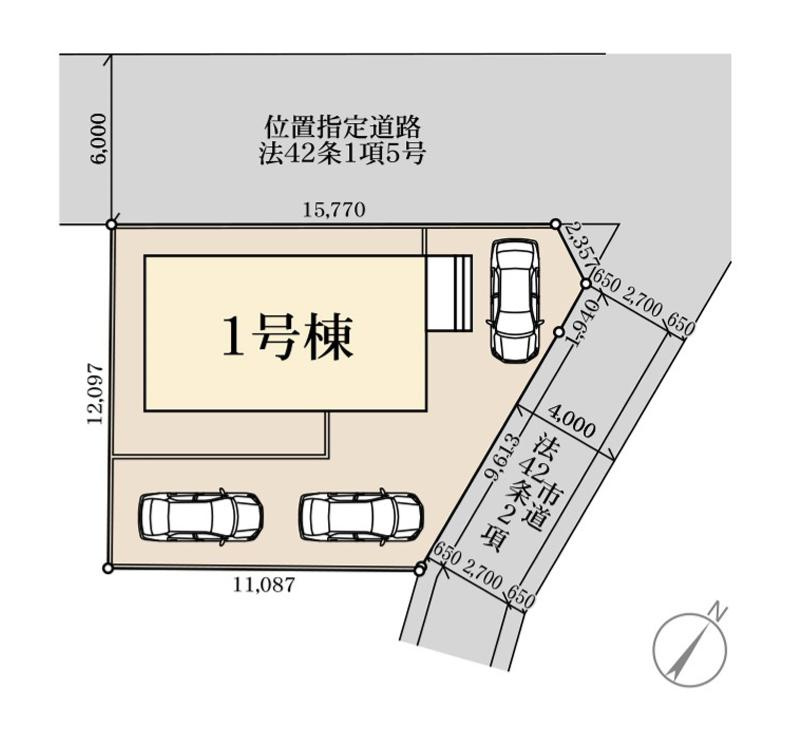 第1石岡市石岡　新築戸建の外観
