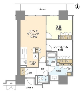 【間取り】 | ローレルタワー堺筋本町