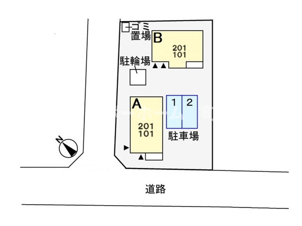 ドルフィン　Ａ※初期費用分割後払いサービス利用可能物件の区画図