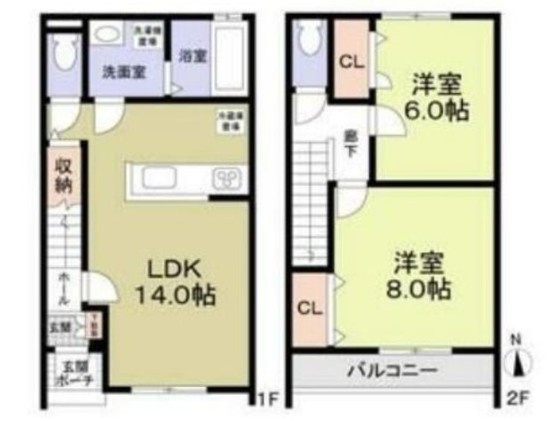 【間取り】 | J　Wing　East/West
