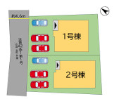 福津市西福間1丁目6期　２号棟の区画図