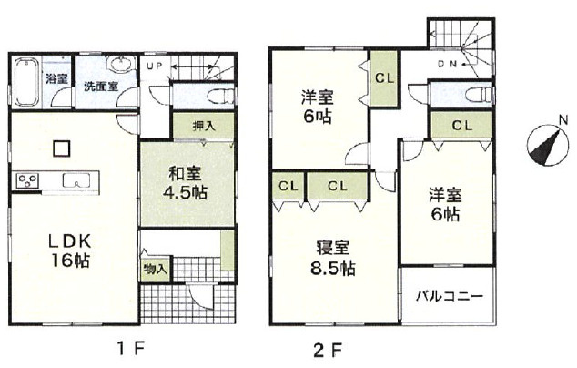 加古川市野口町良野　中古戸建の間取り|4LDKです。