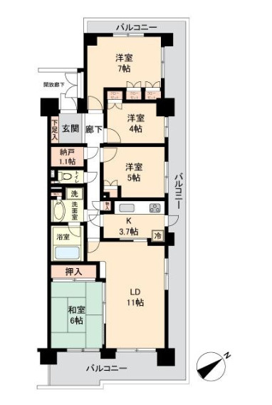 東海大学前パーク・ホームズの間取り