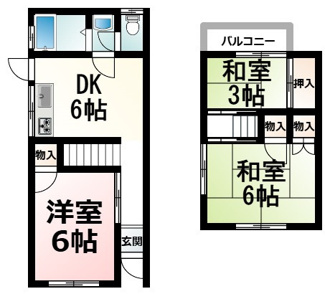 【間取り】 | 際川三丁目貸家