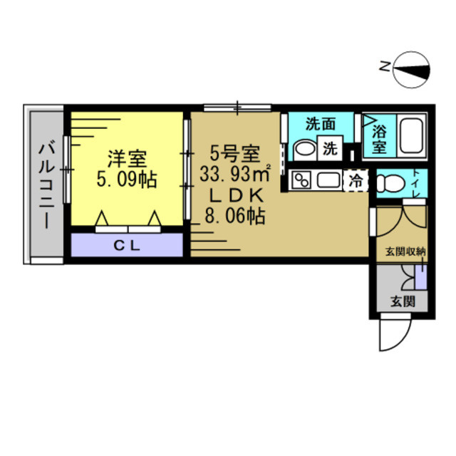 松戸市樋野口のアパートの間取り