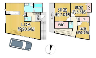 【間取り】 | 川西市松が丘町17の6　新築一戸建て