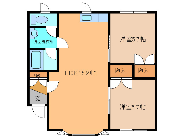 サニーサイドの間取り