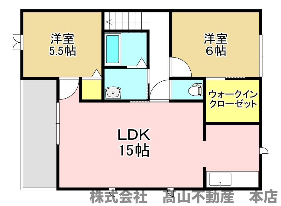 遠賀郡岡垣町中央台２丁目のアパートの間取り