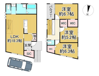 【間取り】 | 川西市松が丘町17の6　新築一戸建て