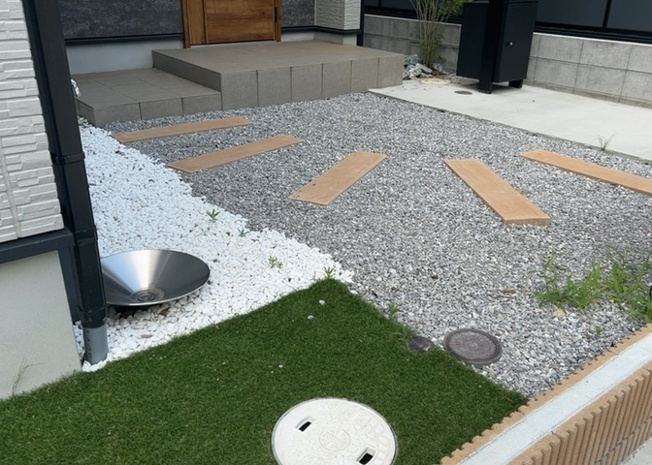 【庭】 | 庭があることでガーデニングや家庭菜園はもちろん、こどもの遊び場やペットを放して遊ぶことができます。また、家の周囲に余裕があるということです。隣地との間があれば、十分な日当たりと、風通しが確保できます。