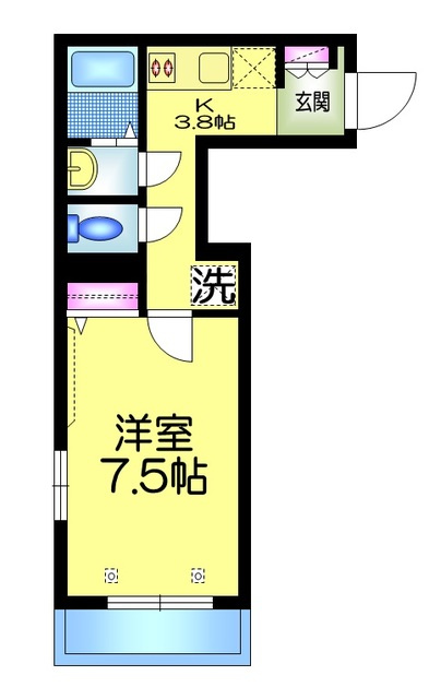 ＳＫＹＥＡＳＴの間取り|★南西角部屋２面窓★