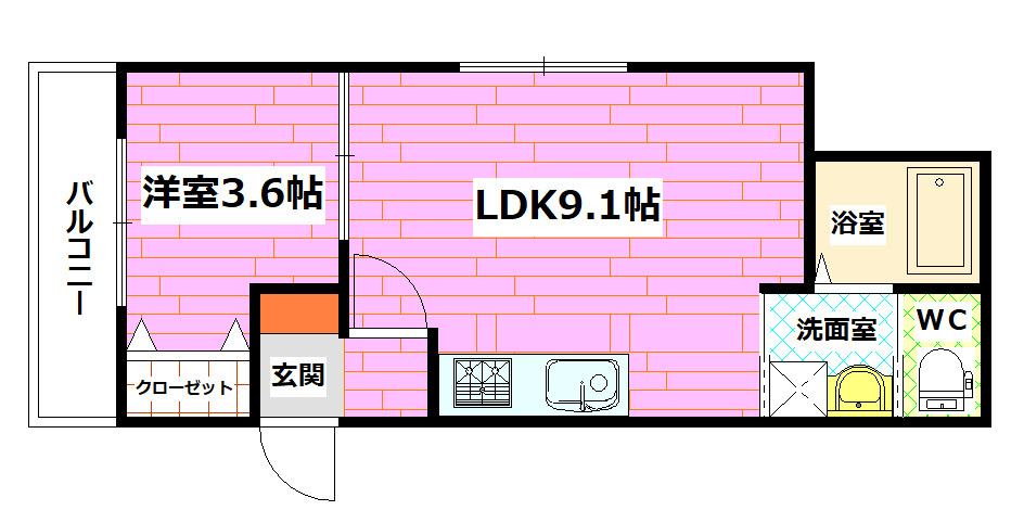 ヒルズ鹿籠の間取り