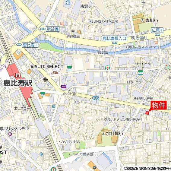 ティアラ恵比寿の地図