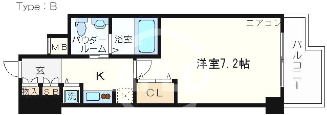 レジュールアッシュ難波リュクスの間取り|レジュールアッシュ難波リュクス　開放的な室内