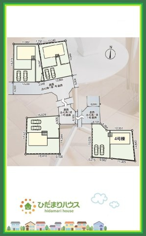 常陸大宮市石沢第5　新築戸建　4号棟の区画図