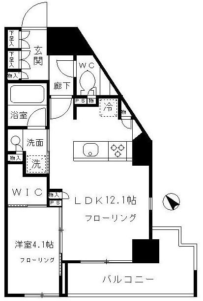 パークリュクス渋谷北参道ｍｏｎｏの間取り|パークリュクス渋谷北参道ｍｏｎｏ