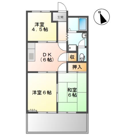 【間取り】 | サンハイツ大山
