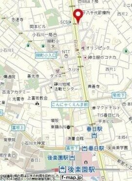スカイコート後楽園壱番館の地図