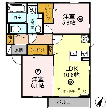 ルヴェデュソレイユの間取り
