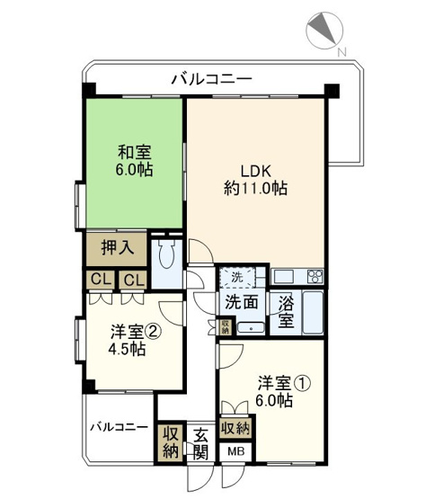 【間取り】 | 戸塚ウエストウッド | ファミリーに最適な3DK ！