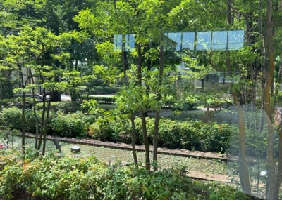 【中庭】 | ザ・ガーデン　プレミアム相模原北公園 | 中庭（パティオ）とは、一つの建築物の内部に設けられた、壁などで囲われている庭のことを指します。コの字型、ロの字型が主流ですが、L字型の中庭もあります。最近では、インテリア性の高さからも人気があります。