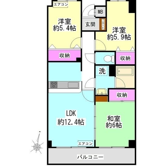 パルテ西山の間取り