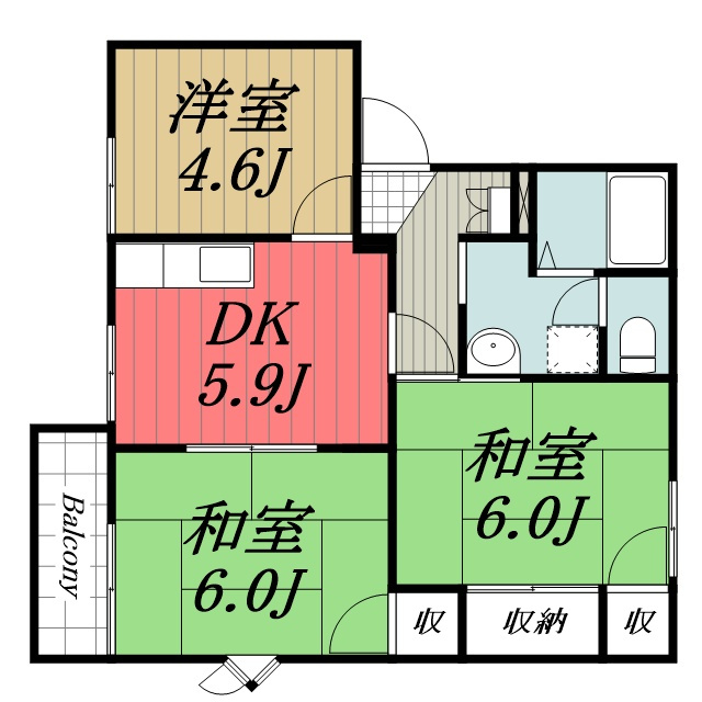 【間取り】 | クレストコート　A