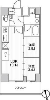 リテラス南千住サウスの間取り