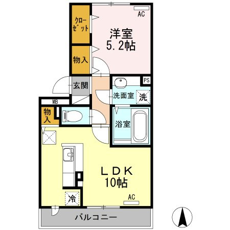 アンフルーヴ平田の間取り