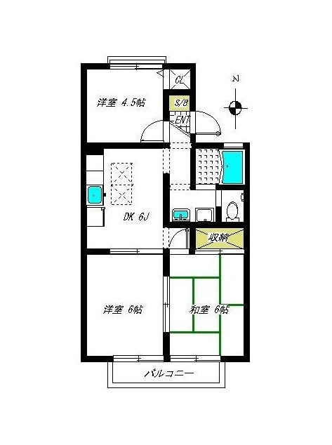 杉並区上荻４丁目のアパートの間取り