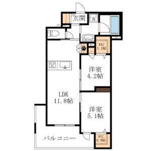 La　vita西宮北口の間取り