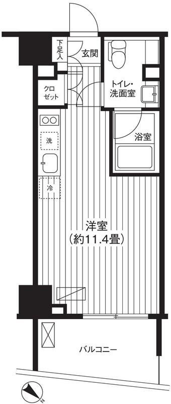 Ｔｉ－ＨＩＧＡＳＨＩＡＺＡＢＵの間取り