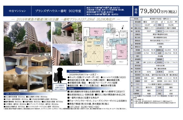 【その他】 | ブランズザハウス一番町　仲介手数料無料＋100万円現金プレゼント中