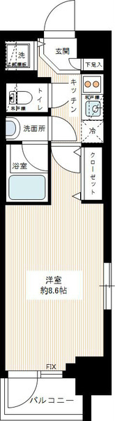 プレディアンスフォート錦糸町HY'sの間取り