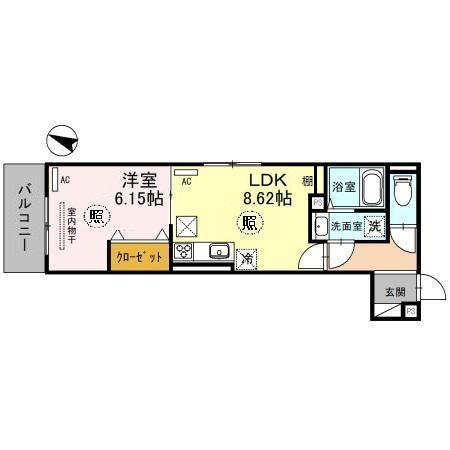 神戸市中央区旗塚通３丁目のアパートの間取り