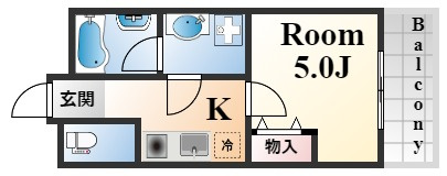 神戸市中央区二宮町１丁目の賃貸マンションの間取り