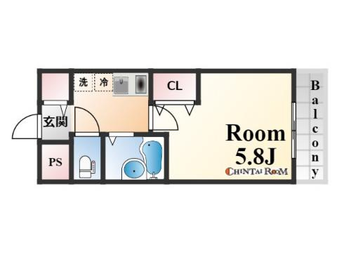 神戸市東灘区田中町５丁目の賃貸マンションの間取り