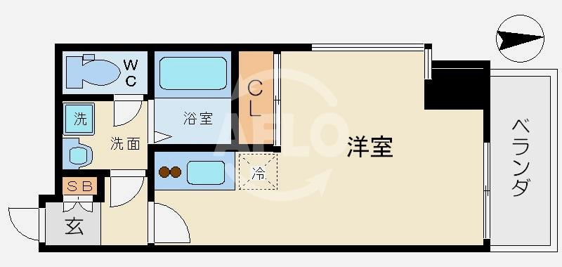 ADWResidence松屋町の間取り|ADWResidence松屋町　開放感ある間取り