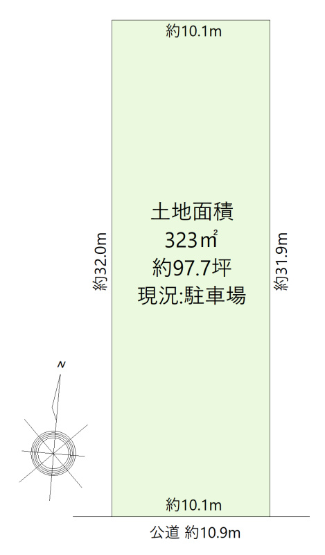 名東区山の手三丁目土地の土地図|地形図