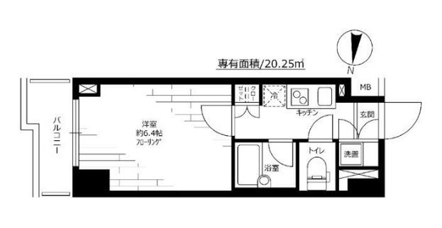 中野区弥生町２丁目の賃貸マンションの間取り