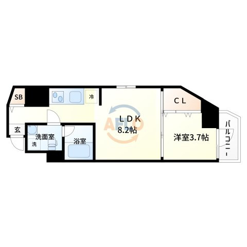 RIDGE江坂(旧ルクレ江坂)の間取り|RIDGE江坂　間取り